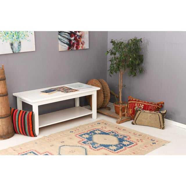 Mid 20th Century Vintage Caucasian Wool Rug For Sale In Los Angeles - Image 6 of 7