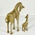 1960s Vintage Hollywood Regency Boho Chic Brass Giraffe With Calf Sculpture - Set of 2 For Sale - Image 11 of 15
