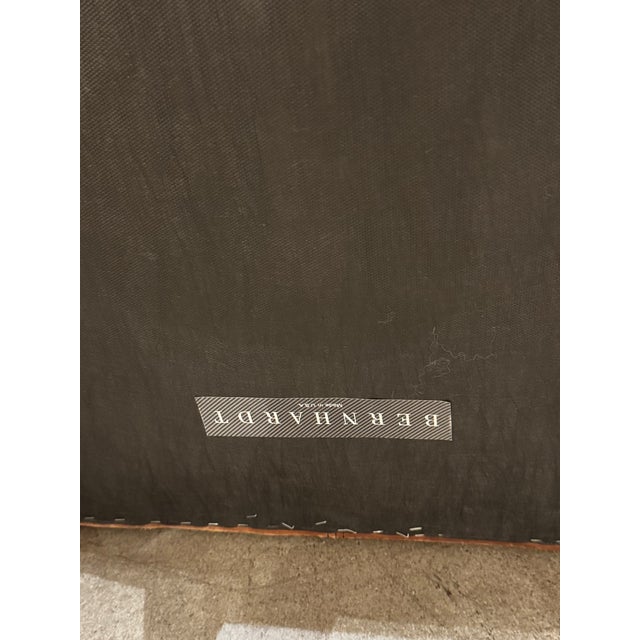 Brown Bernhardt Leather Chair & Ottoman For Sale - Image 8 of 8