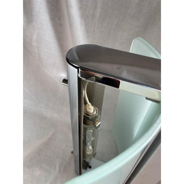 Vintage Wall Lights in Chrome and Sandblasted Glass, 1980s, Set of 2 For Sale - Image 4 of 12