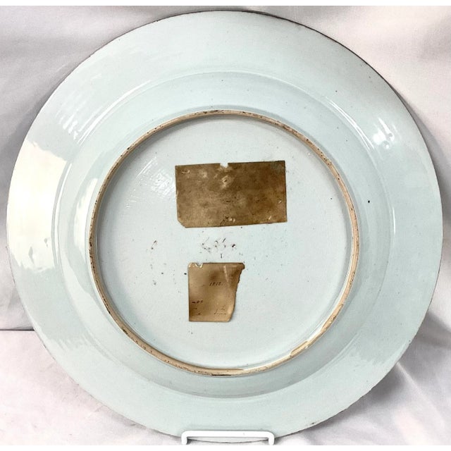 Early 19th Century Large Chinese Export Qing Famille Rose Porcelain Charger For Sale - Image 5 of 7
