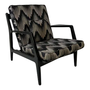 Kofod Larsen for Selig Wooden Lounge Chair Danish Style