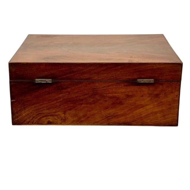 Early 19th Century English Regency Mahogany Work Box With Fitted Interior For Sale - Image 9 of 10