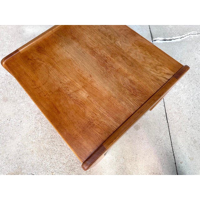 Vintage Brutalist Side Table in Oak by Yngve Ekström for Swedese, 1970s For Sale - Image 17 of 18