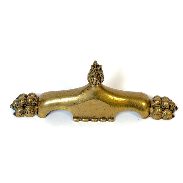 Antique English Brass and Iron Fire Stop Paperweight Signed "CSJ," Circa 1850 A handsome and substantial mid-Victorian...
