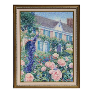Peonies Near Paris, Diane Monet Oil on Canvas, Signed