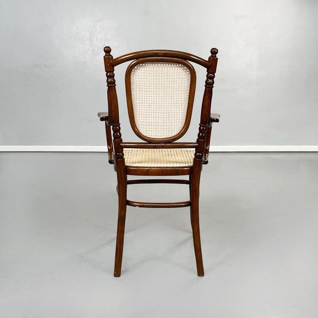 Thonet Austrian Straw and Wood Chairs from Thonet, 1900s, Set of 3 For Sale - Image 4 of 18