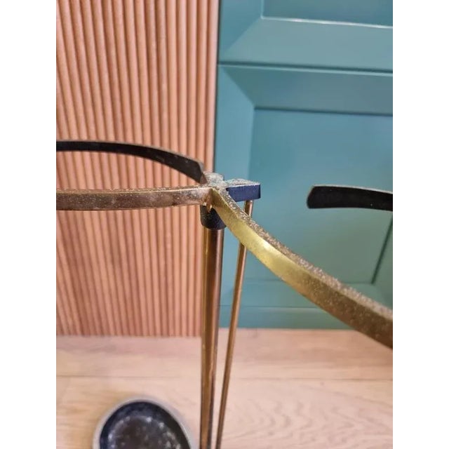 Sculptural Modernist Umbrella Stand in Brass, 1950s For Sale - Image 5 of 6