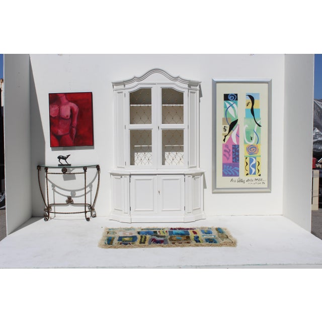 Late 20th Century modern Henri Matisse art print with brushed silver frame.