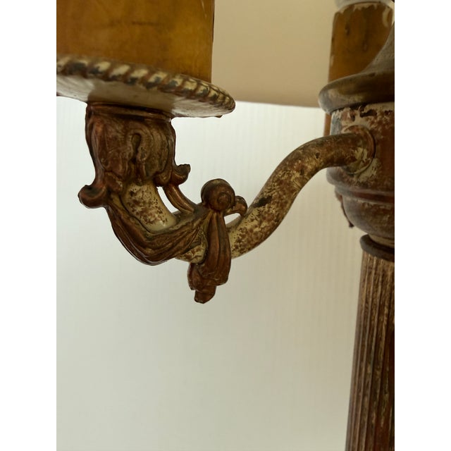Antique French Provincial Style Torchiere Lamp For Sale - Image 10 of 12