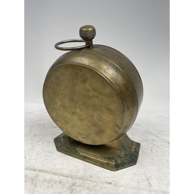 World Time Clock with Five Time Zones in Brass For Sale - Image 6 of 14