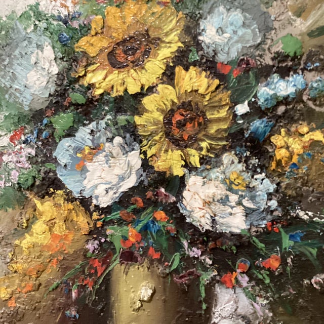 1960s Vintage Original Robert Helman Vibrant Color Still Life Oil Painting Signed, Framed For Sale - Image 4 of 12