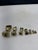 Set of Seven Solid Brass Scale Weights For Sale - Image 4 of 6