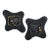 Mid-Century Asian Black Chalkware Amoebic Wall Hanging Sculptures - A Pair For Sale