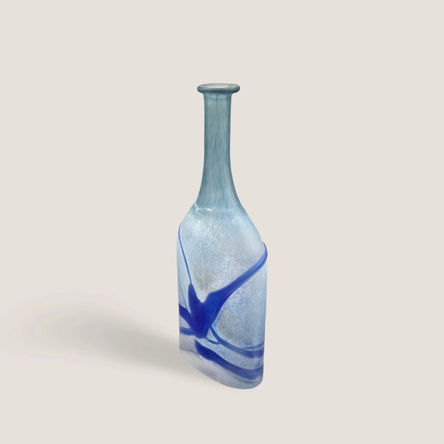 Postmodern Blue Glass Galaxy Vase by Bertil Vallien for Kosta Boda, Sweden, 1980s For Sale - Image 3 of 16