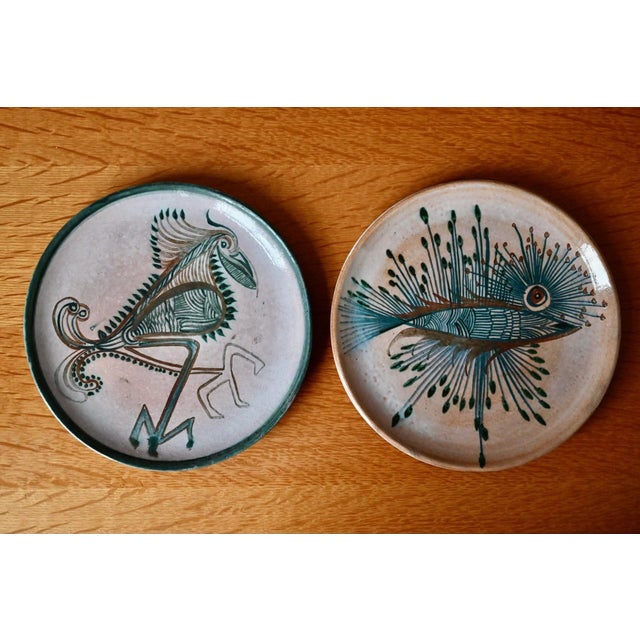 French Decorative Fish Plate in Glazed Stoneware and Ceramic by Jacques De Chateneuil Dit Massard, Vallauris, 1970s For Sale - Image 6 of 7