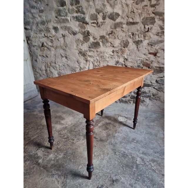 Wood Vintage Extendable Kitchen or Writing Table, France, 1930s For Sale - Image 7 of 15