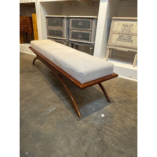Mid-Century Modern Italian Gio Pointi Design Bench For Sale - Image 3 of 5