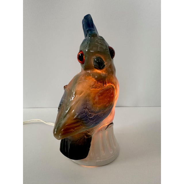 Art Deco Perfume Parrot Lamp, 1920s For Sale - Image 3 of 11