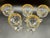 French Belle Époque Hand-Blown and Hand-Gilded Glass Champagne Coupes, Wine, Port and Liqueur Glasses, 1900s, Set of 18 For Sale - Image 4 of 18