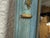 Blue Distressed Ornate Leaning Mirror, Vintage For Sale - Image 8 of 12