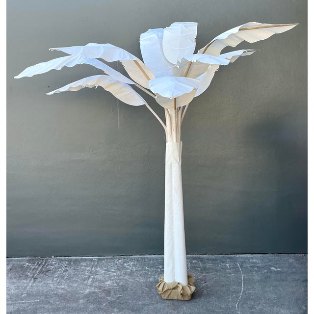 Vintage Monumental Cut Canvas Palm Tree For Sale - Image 11 of 12