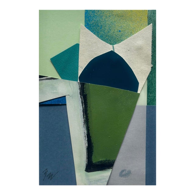 "Petal 8" Original Mixed-Media Collage on Paper by Zac Woodiel For Sale