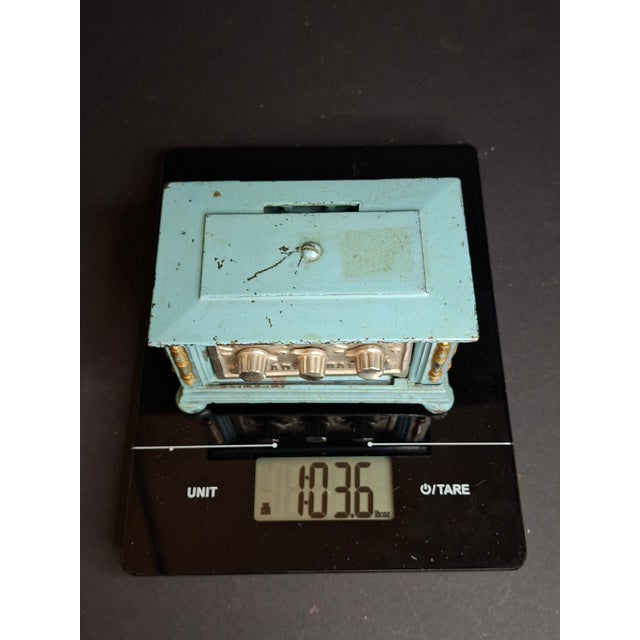 Antique Kenton Cast Iron Radio Bank 1920s Safe Original Tag Peirce Collection For Sale - Image 17 of 17