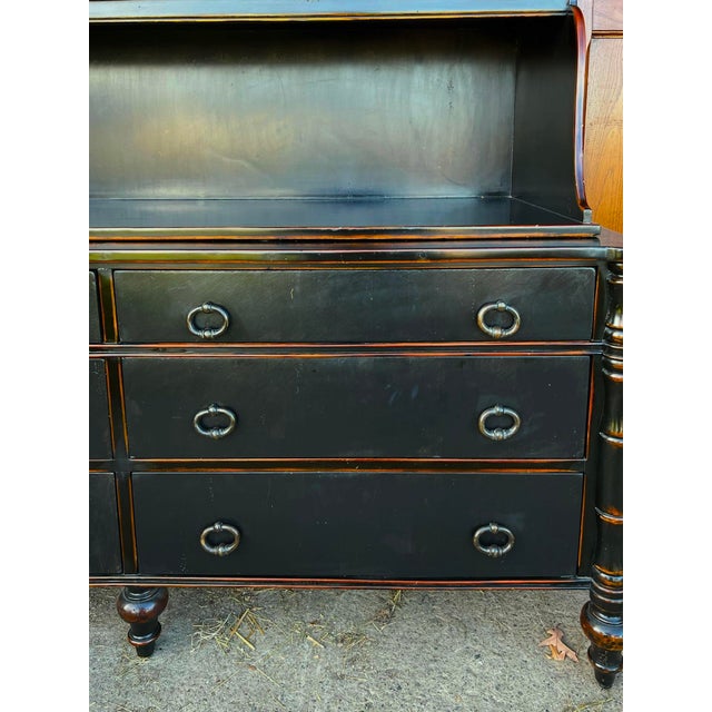 Traditional Theodore Alexander Ateliers De La Madeleine Waterfall Bookcase Hutch For Sale - Image 3 of 11