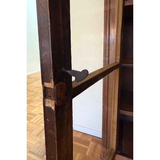 Antique French Walnut Vitrine Display Cabinet For Sale - Image 11 of 14