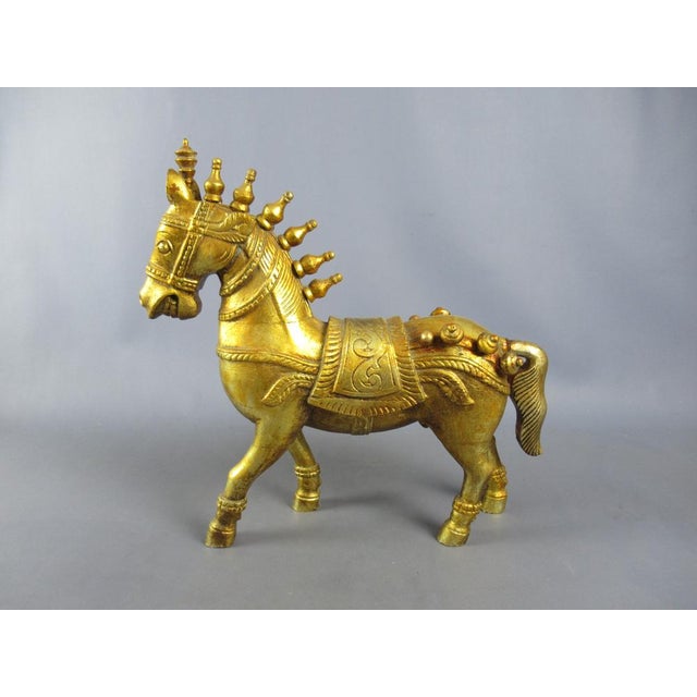 Horse Statue, 1960, Golden Wood For Sale - Image 11 of 18