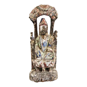 Antique Wood Quan Yin Figure