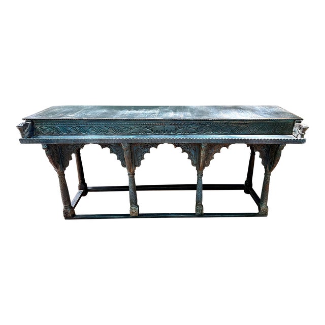 1950s Vintage Carved Altar Table For Sale