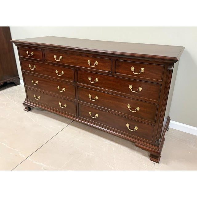 Henkel Harris 1990s Henkel Harris Mahogany Dresser Model No. 166 For Sale - Image 4 of 16