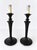 Metal Small Dark Patinated Brass or Bronze Giacometti Style Table Lamps - Pair For Sale - Image 7 of 14