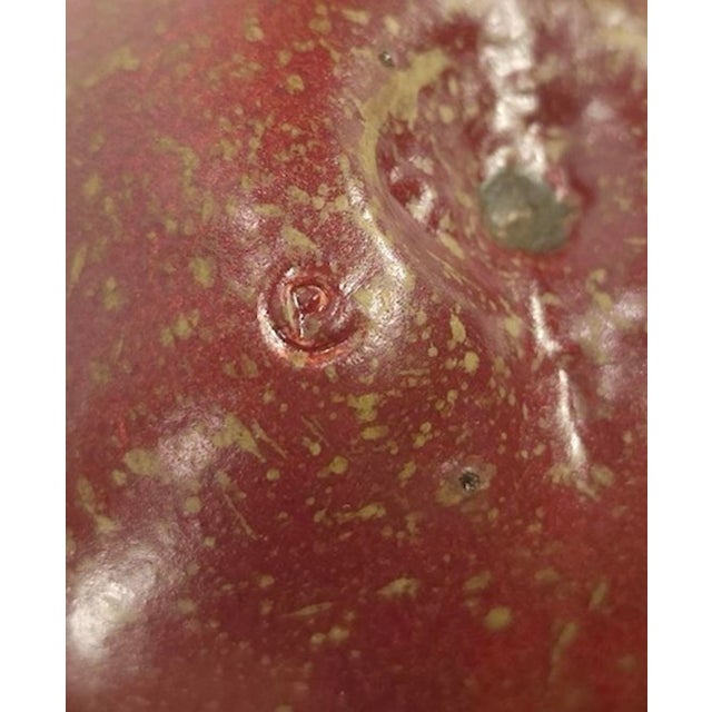 English Vintage English Penkridge Ceramics Trompe l'Oeil Double William Pear Red Fruit With Tole Leaves Life / Full Size Figure Object For Sale - Image 3 of 4