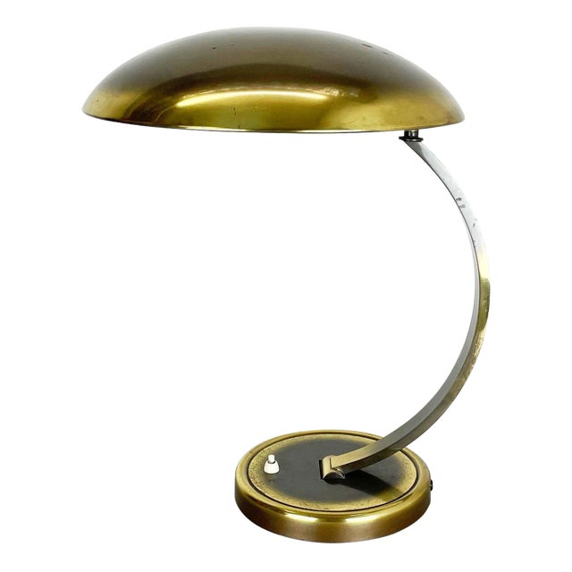 German Bauhaus Brass 6751 Desk Light from Kaiser Leuchten, Germany, 1950s For Sale