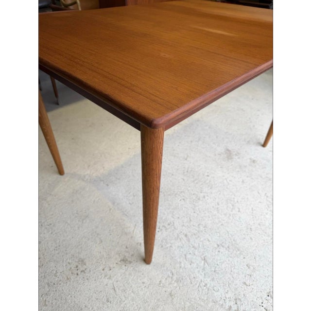 Mid-Century Modern Danish Extendable Teak Dining Table For Sale - Image 4 of 13