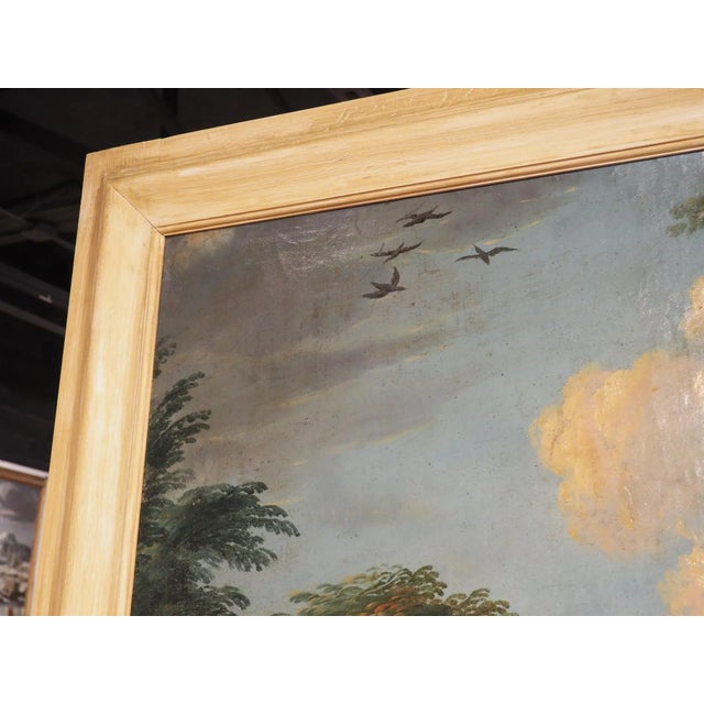 Green Large 18th Century French Oil on Canvas Painting Depicting a Hunt Scene For Sale - Image 8 of 13