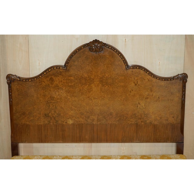 Burr Walnut Bed by Waring & Gillows for Harrods London, 1950s For Sale - Image 11 of 18