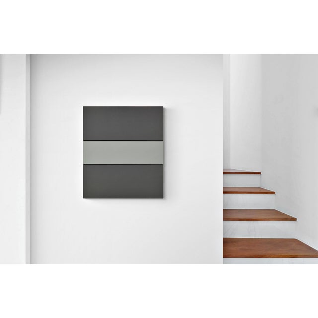 Gray Rolf Hans, Monochrome Color-Field Painting, Bodybuilder, 1976, Acrylic Painting on Canvas For Sale - Image 8 of 14
