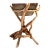 Vintage Twisted Wood and Pottery Plant Stand For Sale