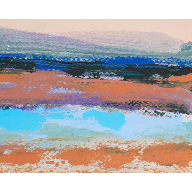 Signed 1980s “Route South” Abstract Acrylic Landscape by Harry Hilson For Sale - Image 4 of 7