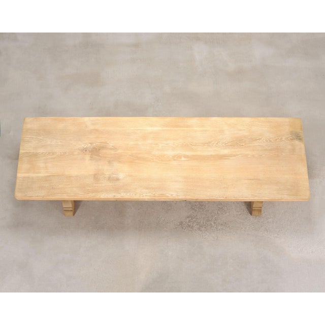 Country French Bleached Oak Farmhouse Dining Table 8.5 Ft For Sale - Image 4 of 18