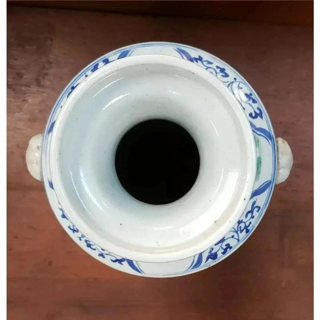 1881 Chinese Famille Rose Wucai Jingdezhen Porcelain Figural/Auspicious Symbol Motifs Baluster Vase Decorated by Da Zhun (Guangxu Period). For Sale - Image 9 of 9