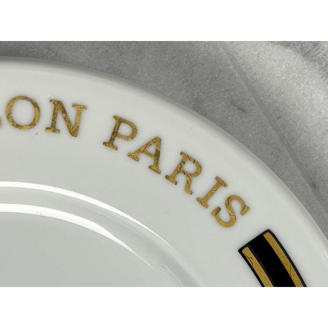 Vintage Sonia Rykiel Le Crillon Paris Porcelain Plate | Black & Gold Hotelware (19 Cm) For Sale - Image 9 of 12