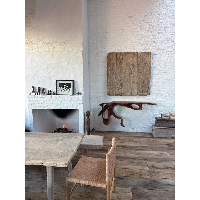 2010s Andrianna Shamaris Floating Sculptural Teak Wood Console Table For Sale - Image 5 of 5