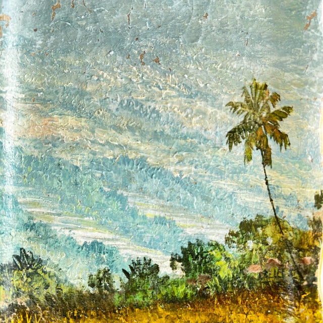 "Hanalei Valley" Contemporary Installation of Ceramic Plates and Oil on Canvas - Set of 5 For Sale - Image 9 of 14
