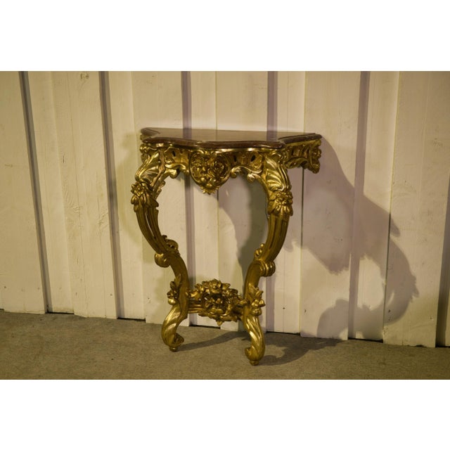 19th Century Giltwood and Marble Console Table For Sale - Image 18 of 18