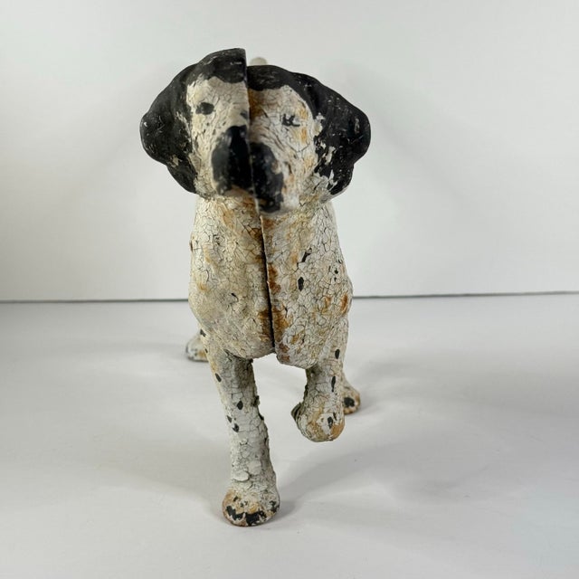 Antique Cast Iron English Setter Dog Sculpture — Original Patina Sporting Lodge Doorstop For Sale - Image 4 of 6